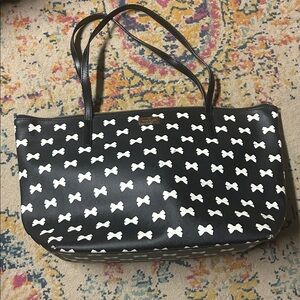 Kate Spade - Blake‎ Avenue Bow Margareta - Large Black & White - EUC